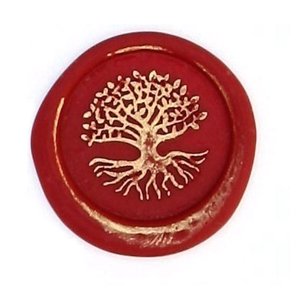 Bortoletti Symbol wax seal featuring a detailed Tree of Life design on a circular wax seal.