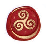 Bortoletti Trinity wax seal with intricate design, featuring three interconnected symbols in a polished wax finish.