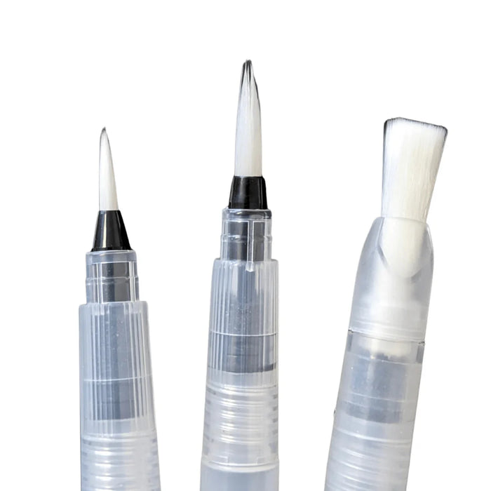 Peerless Niji Waterbrush Set with colorful waterbrushes for watercolor painting, featuring flexible brushes and vibrant ink colors.