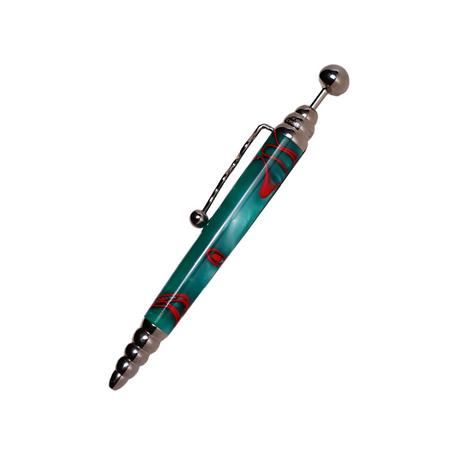 Jean-Pierre Lepine - Zig Zag Ballpoint Pen - Green with Red Filet - Papier Plume