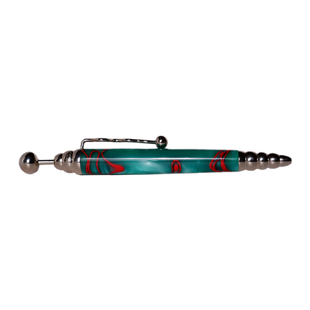 Jean-Pierre Lepine - Zig Zag Ballpoint Pen - Green with Red Filet - Papier Plume