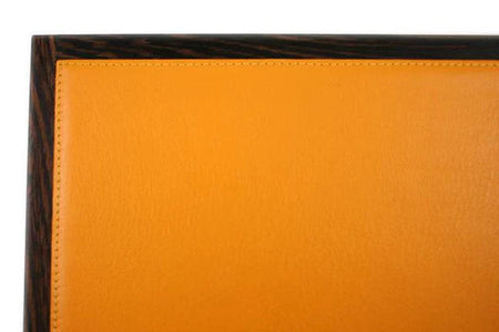 Atelier De La Foret mustard pen box with 11 compartments for storing pens and writing accessories.