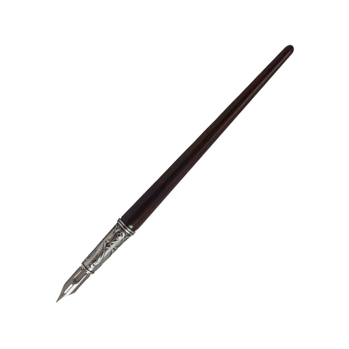 Bortoletti calligraphy dip pen with Sapele wood handle, featuring a metal nib for elegant writing and artistic lettering.