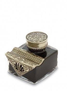 Bortoletti Marco Polo inkwell with ornate design, featuring a classic ceramic inkwell for writing and calligraphy.