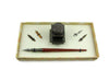 Bortoletti Paladio writing set inkwell with ornate design and gold accents, perfect for elegant writing accessories.