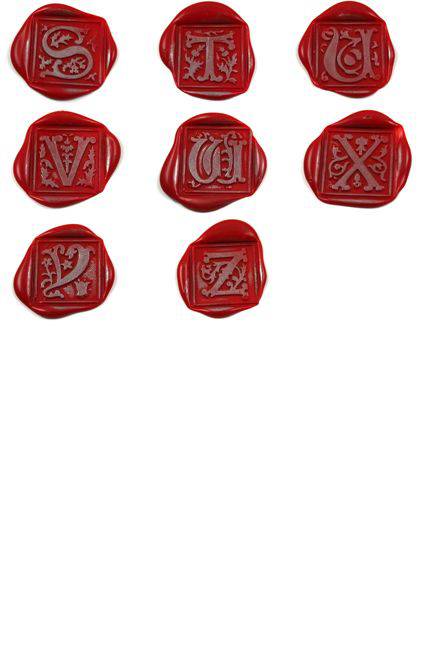 Bortoletti Gothic Letter Pewter Wax Seal with intricate gothic design and engraved letter, ideal for sealing documents or letters.