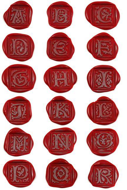 Bortoletti Gothic Letter Pewter Wax Seal with intricate gothic design, ideal for sealing letters or decorative purposes.