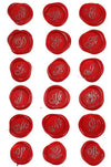 Bortoletti Script Monogram Seal wax seal with intricate monogram design on a white background.