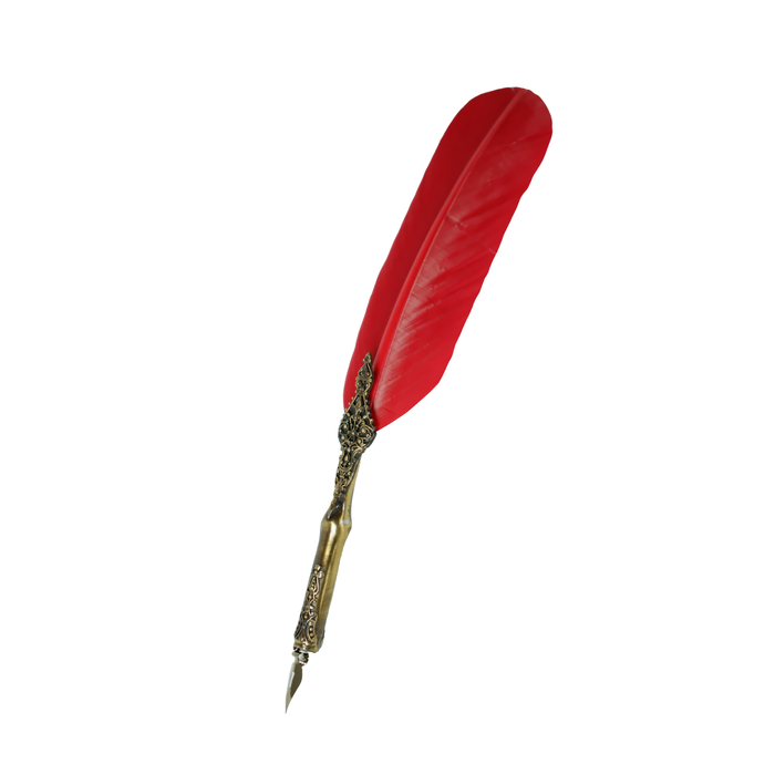 Le Potier D'Etain - Feather Ink Quills - Bronze Filgree - Papier Plume