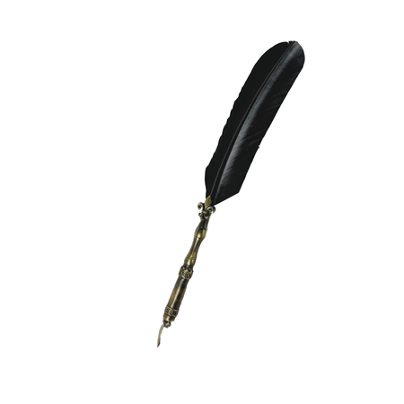 Le Potier D'Etain - Feather Ink Quills - Bronze Fleur De Lis - Papier Plume