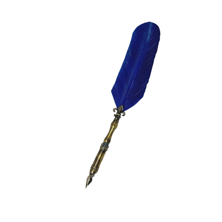 Le Potier D'Etain - Feather Ink Quills - Bronze Fleur De Lis - Papier Plume
