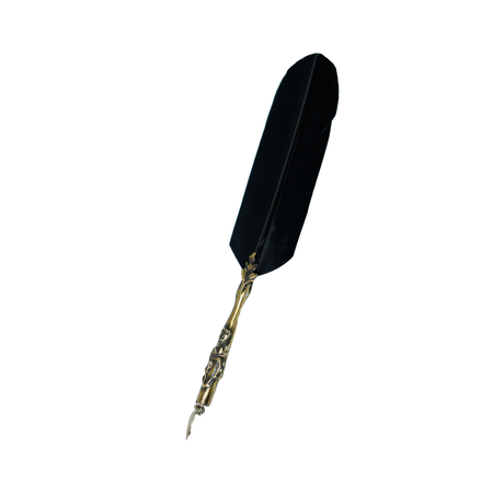 Le Potier D'Etain - Feather Ink Quills - Bronze Flower - Papier Plume