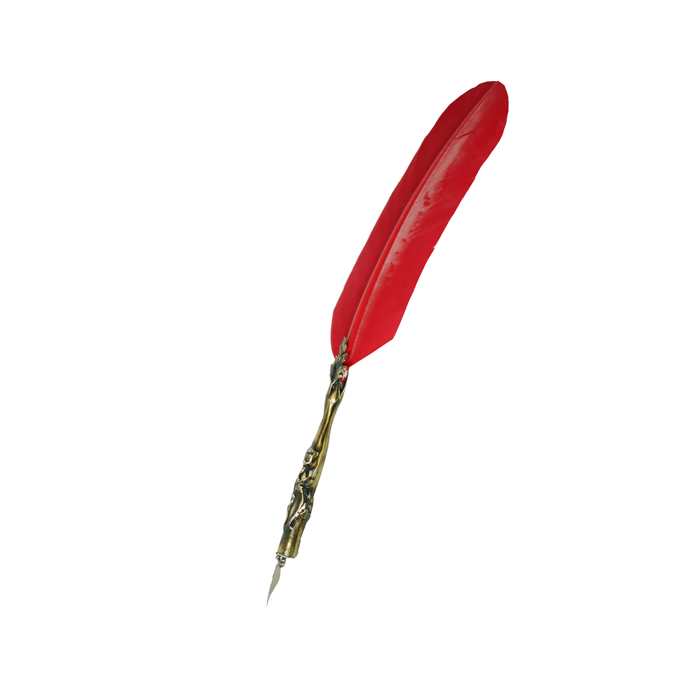 Le Potier D'Etain - Feather Ink Quills - Bronze Flower - Papier Plume