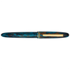 Esterbrook x BUNGUBOX Kingfisher Estie fountain pen with a closed navy blue resin body and gold accents.