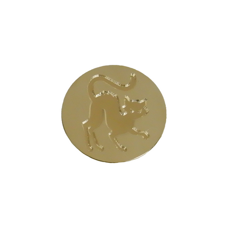 Papier Plume Halloween wax seal featuring a detailed cat design on a gold-colored wax seal for sealing invitations or letters.