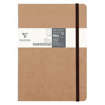 Clairefontaine My. Essential A5 journal with dotted pages, featuring a sleek cover and compact size for daily writing and note-taking.