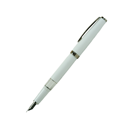 Cleo Skribent - Classic Palladium - Fountain Pen - Piston - White - Papier Plume