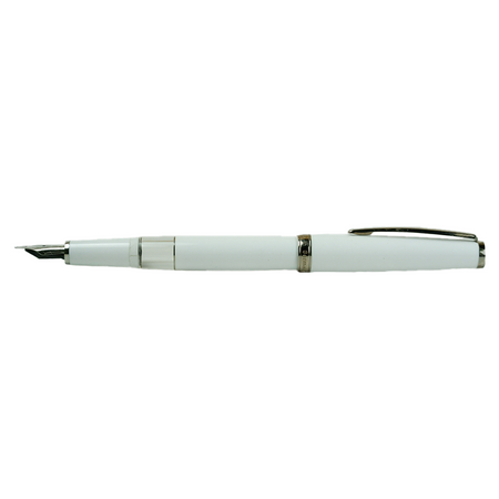 Cleo Skribent - Classic Palladium - Fountain Pen - Piston - White - Papier Plume