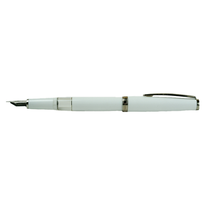 Cleo Skribent - Classic Palladium - Fountain Pen - Piston - White - Papier Plume