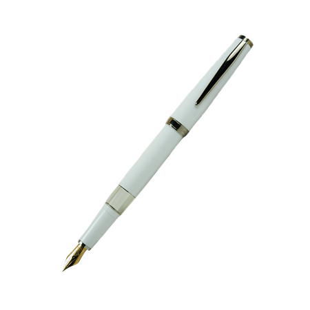 Cleo Skribent - Classic Gold Goldfeder - Fountain Pen - Piston - White - Papier Plume