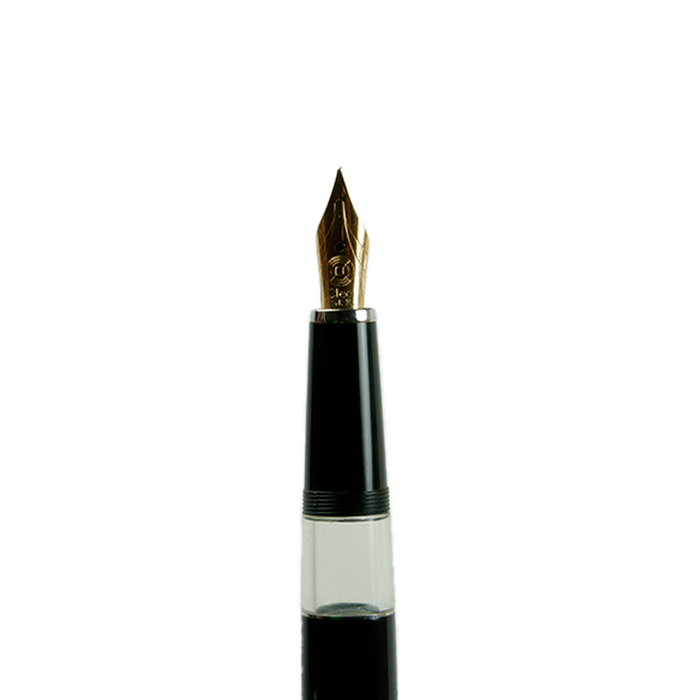 Cleo Skribent - Classic Gold Goldfeder - Fountain Pen - Piston - Schwarz - Papier Plume