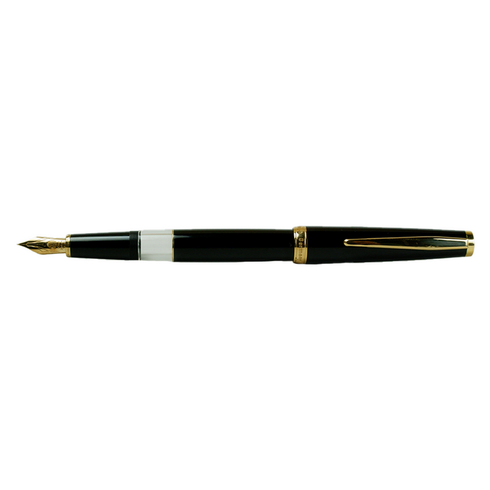 Cleo Skribent - Classic Gold - Fountain Pen - Piston - Schwarz - Papier Plume
