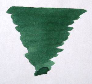Diamine Green Umber fountain pen ink in a 30ml bottle, showcasing rich greenish-brown ink with a glass bottle and label.