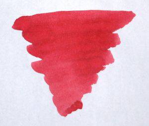 Diamine bottled fountain pen ink in maroon color, 30ml bottle with ink visible inside.