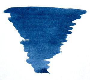 Diamine Prussian Blue fountain pen ink in a 30ml glass bottle, vibrant blue ink for writing and calligraphy.
