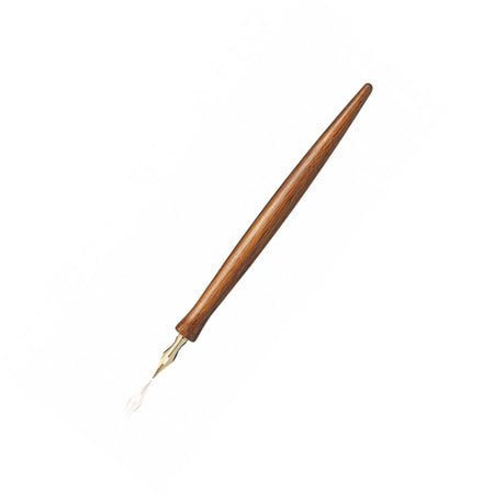 e+m - Curve Dipping Pen - Aged Oak - Papier Plume