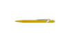 Caran D'Ache Ballpoint Pen 849 with yellow colored barrel and sleek design, ideal for smooth writing and everyday use