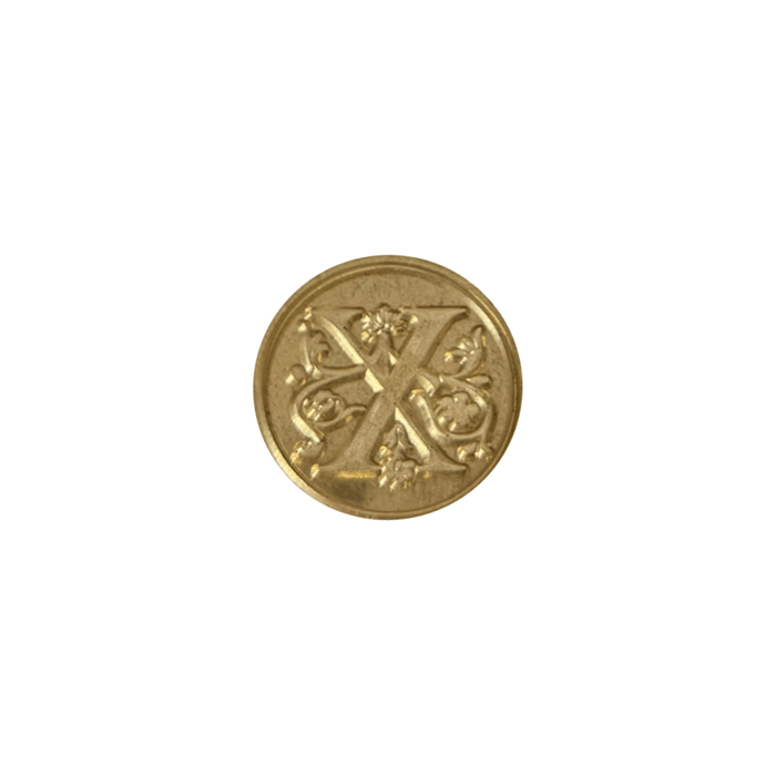 Florentine Wax Seal Letters with ornate wax seal stamp and matching letters for sealing and decoration.