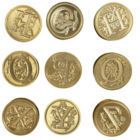 Florentine wax seal letters with elegant floral design on a classic wax seal for authentic correspondence.