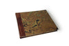 Handcrafted Guest Book with Marbleized Cover and Leather Trim - Large - Blank - Papier Plume