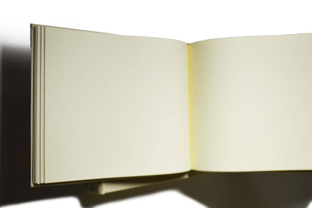 Handcrafted ll Carliglio Off-White Linen Guest Book - Large - Papier Plume