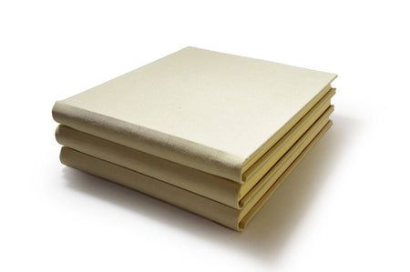 Handcrafted ll Carliglio Off-White Linen Guest Book - Large - Papier Plume