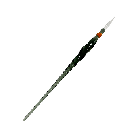 No Solo Vetro twisted glass dipping pen with clear, twisted design, perfect for artistic writing and calligraphy.