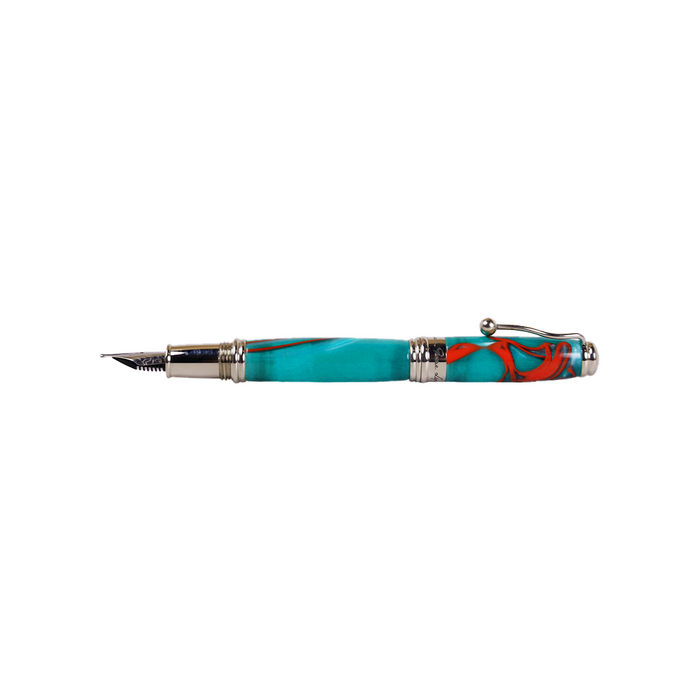 Jean-Pierre Lepine - Indigo Classic Murano - Fountain Pen - Green with Red Filet - Papier Plume