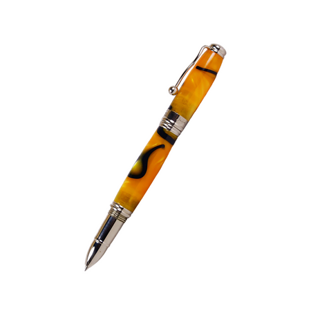 Jean-Pierre Lepine - Indigo Classic Murano - Rollerball - Yellow with Blue Filet - Papier Plume