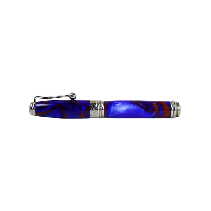 Jean-Pierre Lepine - Indigo Classic Murano - Fountain Pen - Blue with Red Filet - Papier Plume