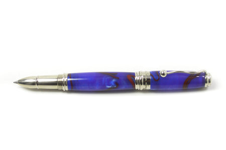 Jean-Pierre Lepine - Indigo Classic Murano - Rollerball - Blue w/Red Filet - Papier Plume