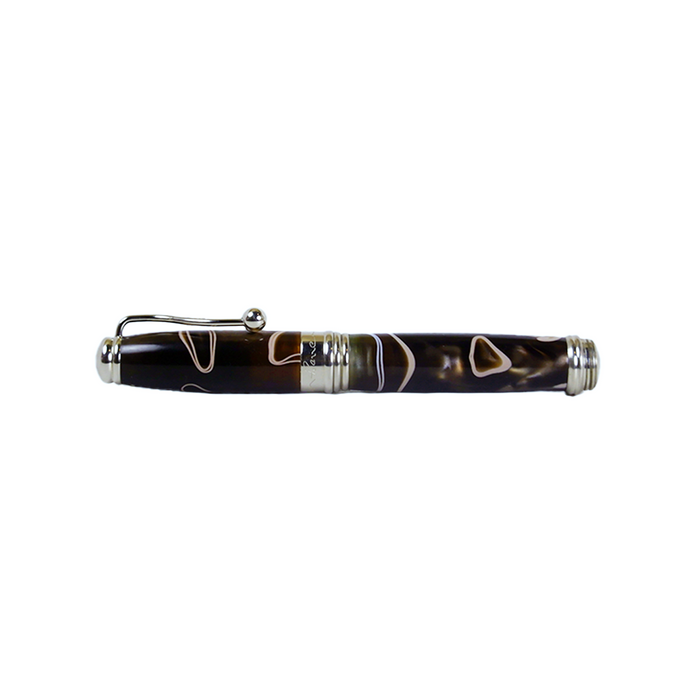 Jean-Pierre Lepine - Indigo Classic Murano - Fountain Pen - Brown with Beige Filet - Papier Plume