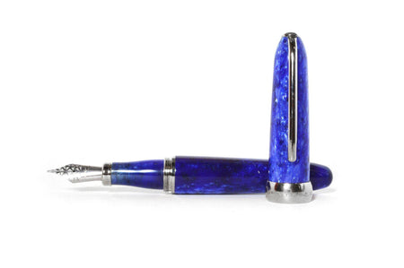 Jean-Pierre Lepine - Winston - Fountain Pen - Blue with Chrome Accessory - Papier Plume