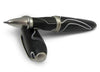 Jean-Pierre Lepine Winston rollerball pen in black with white filet, featuring sleek design and smooth writing nib.
