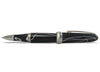 Jean-Pierre Lepine Winston rollerball pen in black with white filet design, featuring a sleek and elegant writing instrument.
