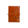 Medium Italian leather refillable latch journal or 2025 planner by Il Cartiglio with a brown cover and classic design.