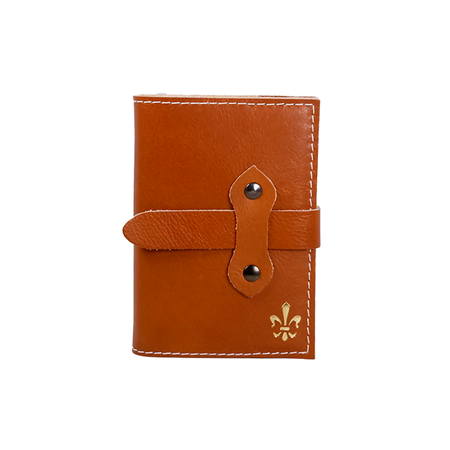 Medium Italian leather refillable latch journal or 2025 planner by Il Cartiglio with a brown cover and classic design.