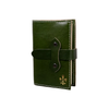Medium Italian leather refillable latch journal or daily 2025 planner with green cover by Il Cartiglio.