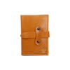 Orange Italian leather refillable latch journal with a medium size, perfect for daily planning and note-taking by Il Cartiglio.
