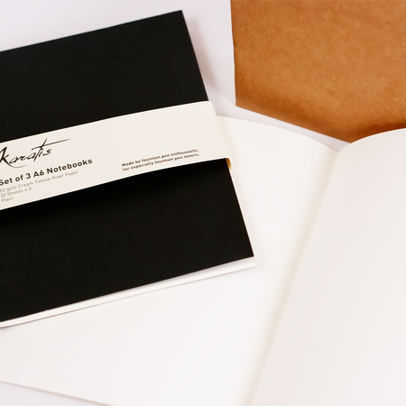 Set of 3 A6 Notebooks - Papier Plume